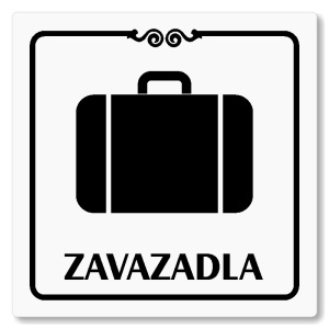 Zavazadla, 118x118mm, bílá, Texas